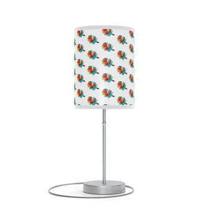 Floral Print Lamp on Stand Steel Base Elegant Lighting - Dipaliz - Lamps