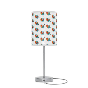 Floral Print Lamp on Stand Steel Base Elegant Lighting - Dipaliz - Lamps