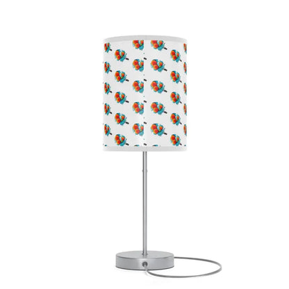 Charming Floral Lamp with Elegant Steel Base - Home Decor