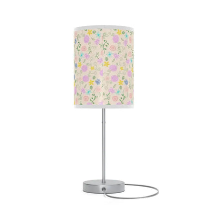 Cozy Floral Print Lamp on Steel Stand for your Home - Decor