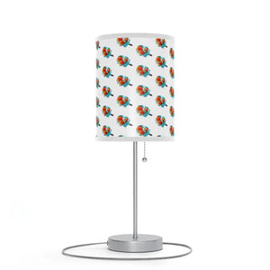 Floral Print Lamp on Stand Steel Base Elegant Lighting - Dipaliz - Lamps