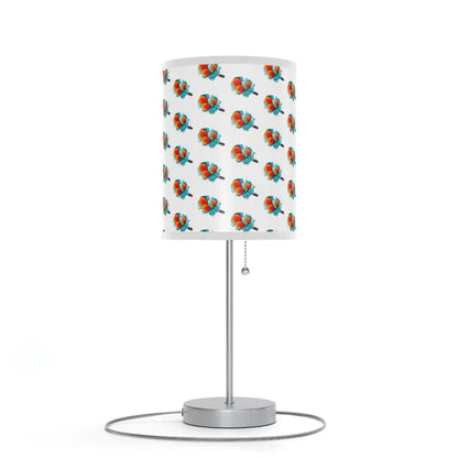 Charming Floral Lamp with Elegant Steel Base - Home Decor