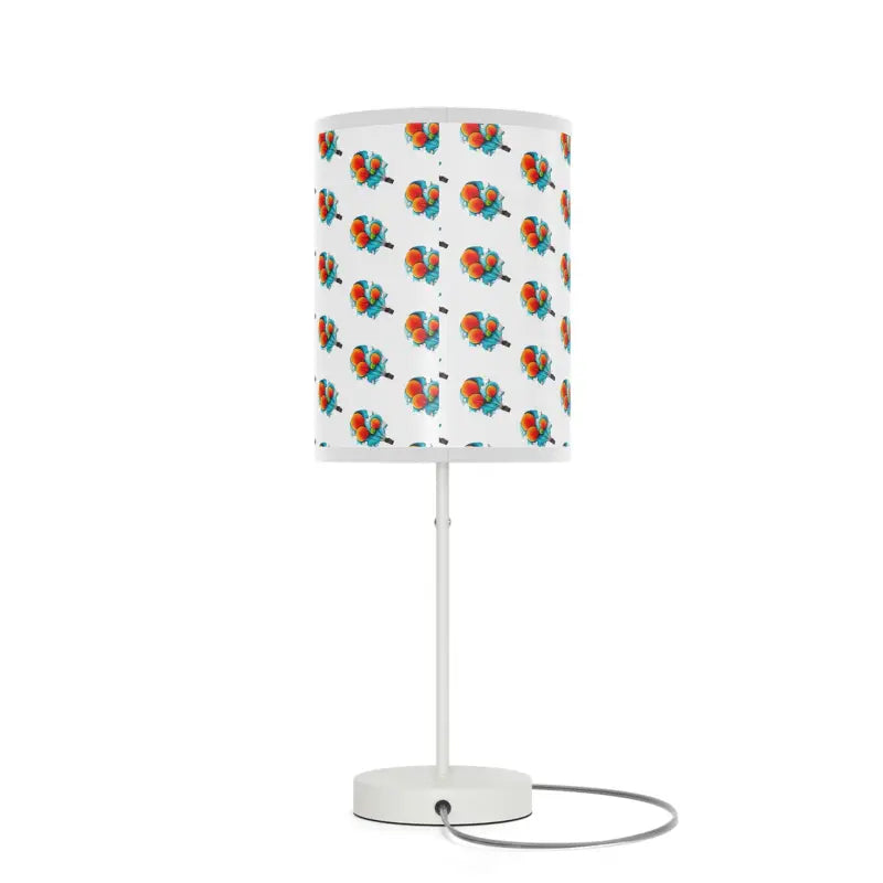 Charming Floral Lamp with Elegant Steel Base - Home Decor