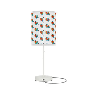 Floral Print Lamp on Stand Steel Base Elegant Lighting - Dipaliz - Lamps