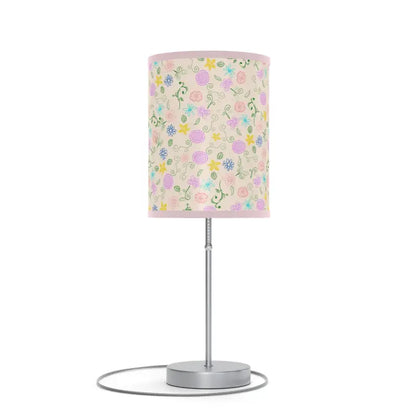 Cozy Floral Print Lamp on Steel Stand for your Home - Decor