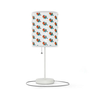 Floral Print Lamp on Stand Steel Base Elegant Lighting - Dipaliz - Lamps