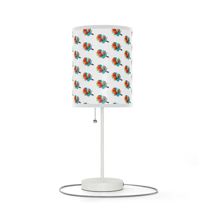 Charming Floral Lamp with Elegant Steel Base - Home Decor