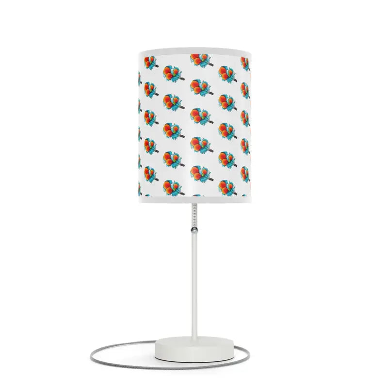 Charming Floral Lamp with Elegant Steel Base - Home Decor