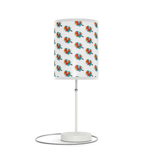 Floral Print Lamp on Stand Steel Base Elegant Lighting - Dipaliz - Lamps