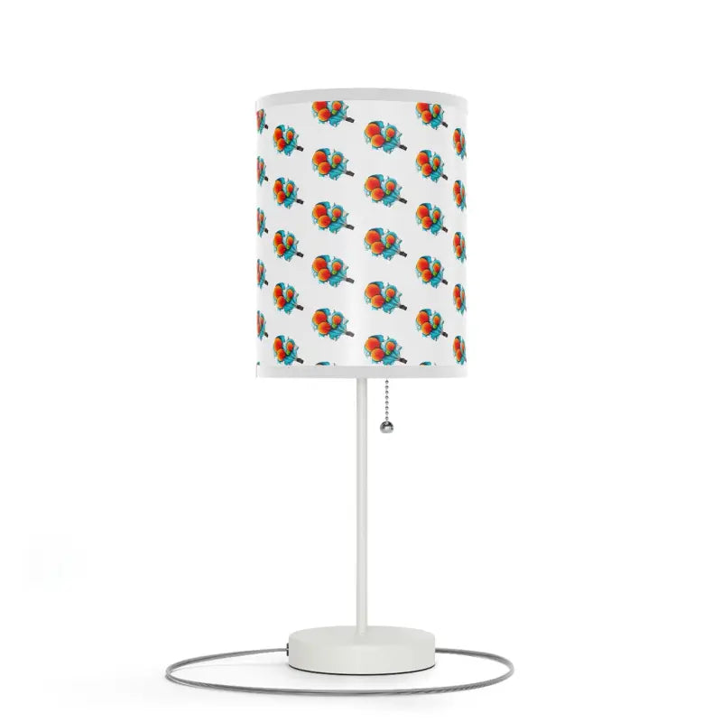 Charming Floral Lamp with Elegant Steel Base - Home Decor