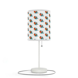Floral Print Lamp on Stand Steel Base Elegant Lighting - Dipaliz - Lamps