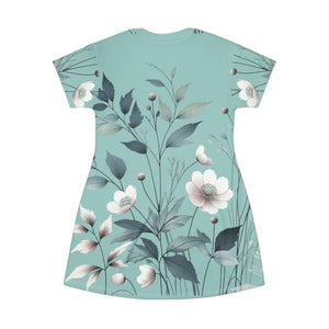 Floral Pastel Paradise Print Shirt Dress - Dipaliz - Dresses - Xs