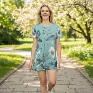 Floral Pastel Paradise Print Shirt Dress - Dipaliz - Dresses - Xs