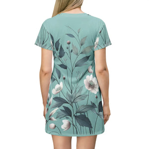 Floral Pastel Paradise Print Shirt Dress - Dipaliz - Dresses - Xs