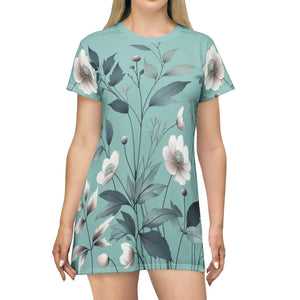 Floral Pastel Paradise Print Shirt Dress - Dipaliz - Dresses - Xs