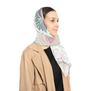 Chic Floral Print Poly Scarf - Elegant Lightweight Accessory - Dipaliz - Scarves & Shawls