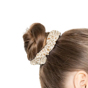 Floral Print Scrunchie - Petal Soft Luxury Hair Tie - Dipaliz - 4’’ × - Accessories