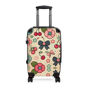 Floral Print Suitcase - Vibrant Travel Style for Cool Explorers - Dipaliz - Small / Black - Suitcases