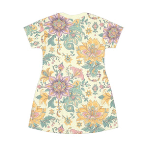 Floral t Shirt Dress – Boho Chic Summer - Dipaliz - Dresses - Xs
