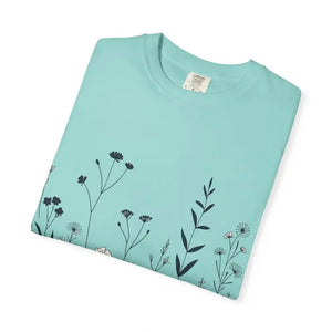Vibrant Floral Print Unisex Garment-dyed Tee - Dipaliz - T-shirts