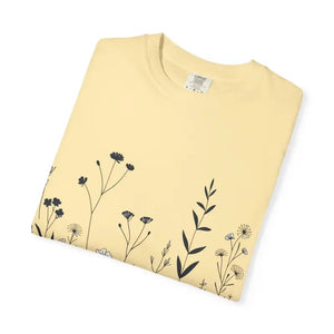 Vibrant Floral Print Unisex Garment-dyed Tee - Dipaliz - T-shirts