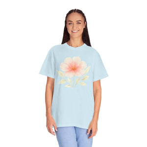 Premium Floral Print Unisex Garment-dyed Tee - Relaxed Casual - Dipaliz - T-shirts