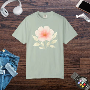 Premium Floral Print Unisex Garment-dyed Tee - Relaxed Casual - Dipaliz - T-shirts