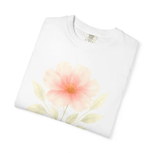 Premium Floral Print Unisex Garment-dyed Tee - Relaxed Casual - Dipaliz - T-shirts