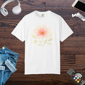 Premium Floral Print Unisex Garment-dyed Tee - Dipaliz - White / s - T-shirts