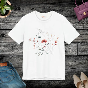 Floral Print Unisex Tee for Nature Lovers - Dipaliz - T-shirts