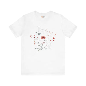 Floral Print Unisex Tee for Nature Lovers - Dipaliz - White / Xs - T-shirts