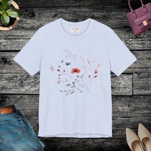 Floral Print Unisex Tee - Nature Lovers Comfort - Dipaliz - T-shirts