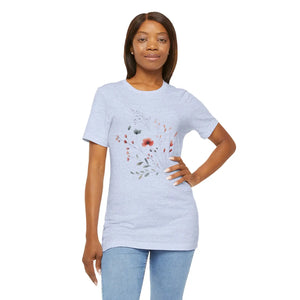 Floral Print Unisex Tee - Nature Lovers Comfort - Dipaliz - T-shirts