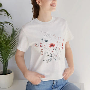 Floral Print Unisex Tee - Nature Lovers Comfort - Dipaliz - T-shirts