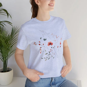 Floral Print Unisex Tee - Nature Lovers Comfort - Dipaliz - T-shirts