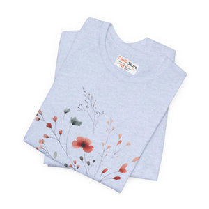 Floral Print Unisex Tee - Nature Lovers Comfort - Dipaliz - T-shirts