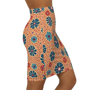 Vibrant Floral Print Pencil Skirt Mid-waist Office Wear - Dipaliz - Skirts
