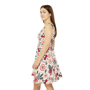 Vibrant Floral Print Skater Dress for Summer Celebrations - Dipaliz - Dresses