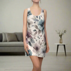Stunning Floral Print Racerback Dress for Elegant Summer Fashion - Dipaliz - Dresses