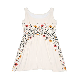 Women’s Skater Dress – Floral Spring Wedding - Dipaliz - Dresses - Xs
