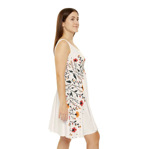 Women’s Skater Dress – Floral Spring Wedding - Dipaliz - Dresses - Xs