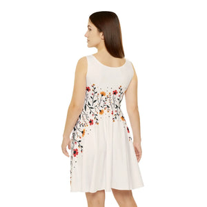 Women’s Skater Dress – Floral Spring Wedding - Dipaliz - Dresses - Xs