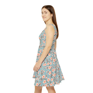 Floral Print Skater Dress – Eco-friendly Dyes - Dipaliz - Dresses - Xs
