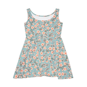 Floral Print Skater Dress with Eco-friendly Dyes - Dipaliz - Dresses