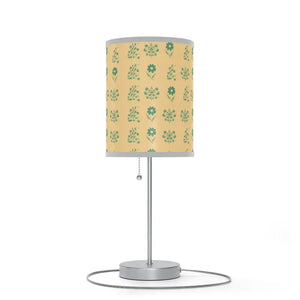 Floral Print Lamp on a Stand - Modern Steel Design - Dipaliz - Lamps