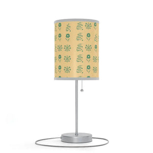 Floral Print Lamp on a Stand - Modern Steel Design - Dipaliz - Lamps