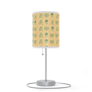 Floral Print Lamp on a Stand - Modern Steel Design - Dipaliz - Lamps
