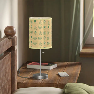 Floral Print Lamp on a Stand - Modern Steel Design - Dipaliz - Lamps