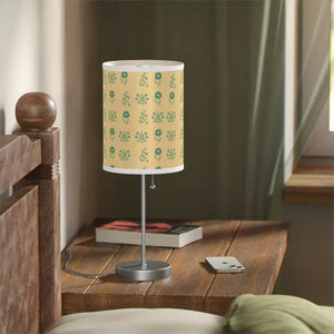 Floral Print Lamp on a Stand - Modern Steel Design - Dipaliz - Lamps