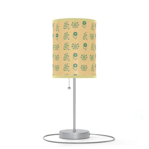 Floral Print Lamp on a Stand - Modern Steel Design - Dipaliz - Lamps